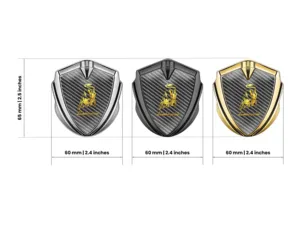 Lamborghini Abzeichen Selbstklebend Luxus Design Glänzendes Metall